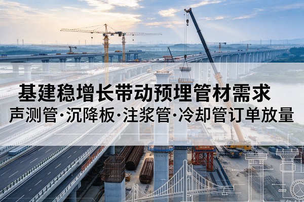 集宁基建稳增长带动预埋监测管材需求,声测管、沉降板、注浆管订单持续放量