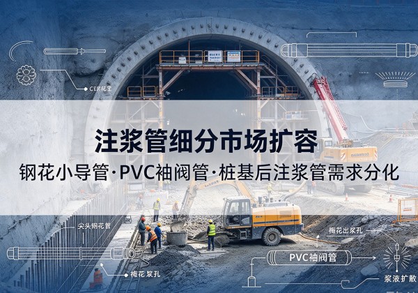 集宁注浆管细分市场扩容，隧道钢花小导管、PVC 袖阀管、桩基后注浆管需求分化